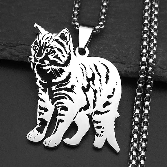 Kawaii Ragdoll Lovely Pet Kitty Cat Women Men Stainless Steel Gold Silver Color Chain Pendant Necklace