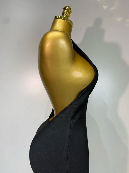 Women Sexy Sleeveless Backless Design Bandage Celebrity Elegant Evening Party Birthday Dress