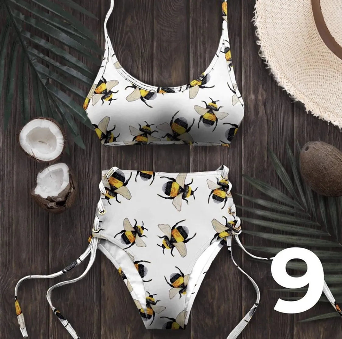 Women Swimsuit High Waist Bandage Sport Swimwear Bikini Push Up Beachwear Bathing Suit