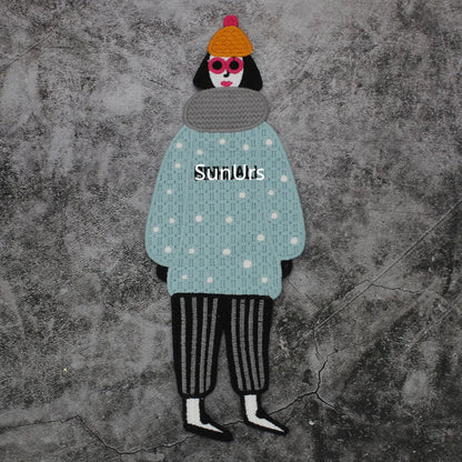 Cartoon Characters Embroidery Patches Girl Stickers sew on Clothing DIY Craft