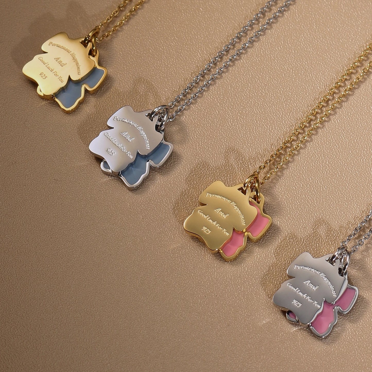 Elephant Stainless Steel Plated 18K Gold Women's Designer Pendant Necklace