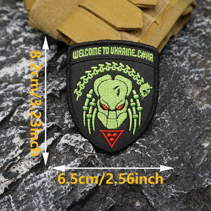 Welcome to Ukraine tactical military Embroidered Patch Iron-On Sewing Clothes Patches Applique