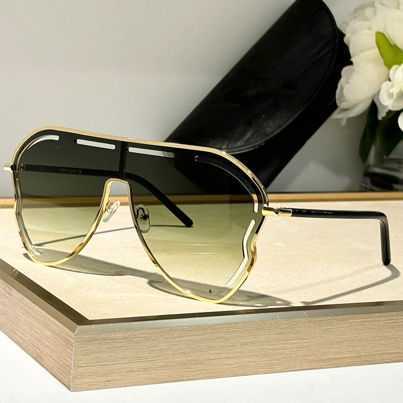 Women Fashion Oversized Big Frame Designer UV400 Sunglasses Glasses