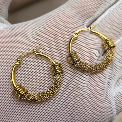 Exaggerated 18K Gold Plated Stainless Steel Women's Earrings Jewelry Gifts