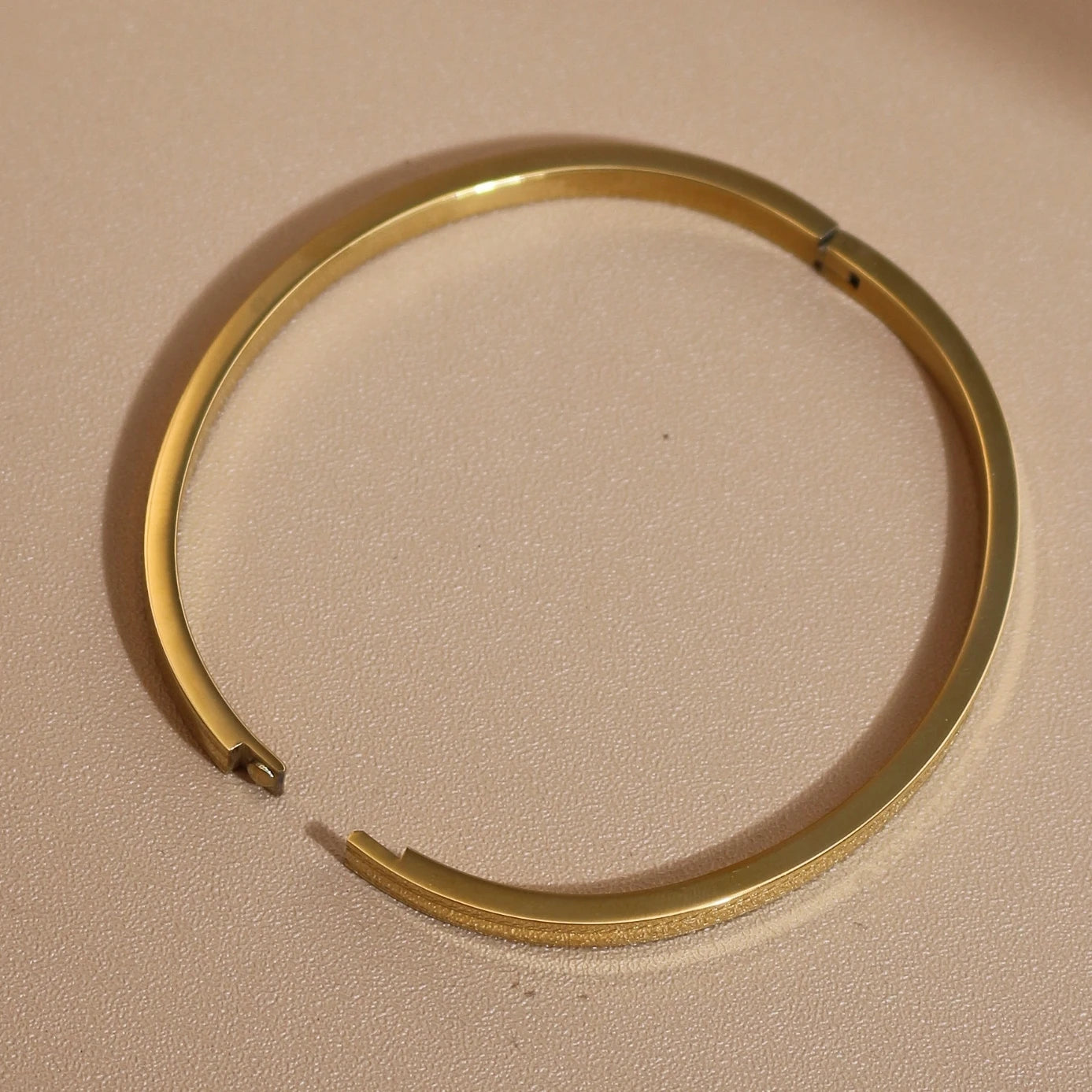 Women Fashion 2-in-1 Plated 18K Gold Zircon Stainless Steel Designer Bracelet Bangle