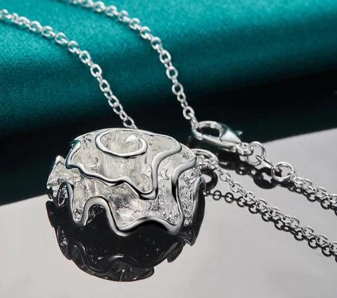 4pcs Women 925 Sterling Silver Rose Flower Wedding Engagement Necklace Bracelet Earring Ring Sets