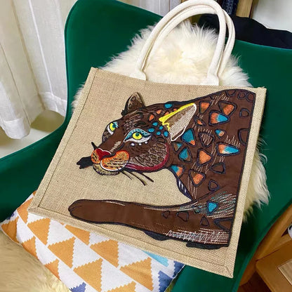 Embroidery Domineering Large Leopard patch Sew on Applique clothes DIY Craft