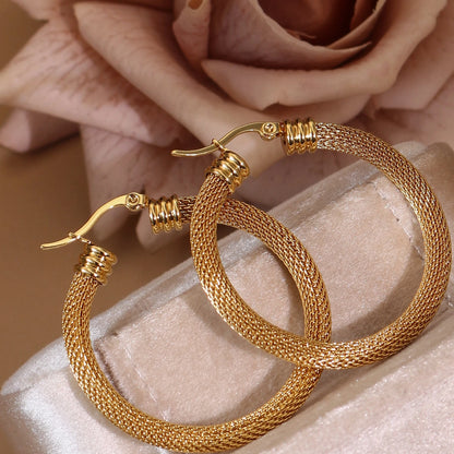 Fashionable 18K Gold-Plated Stainless Steel Women's Earrings Gifts