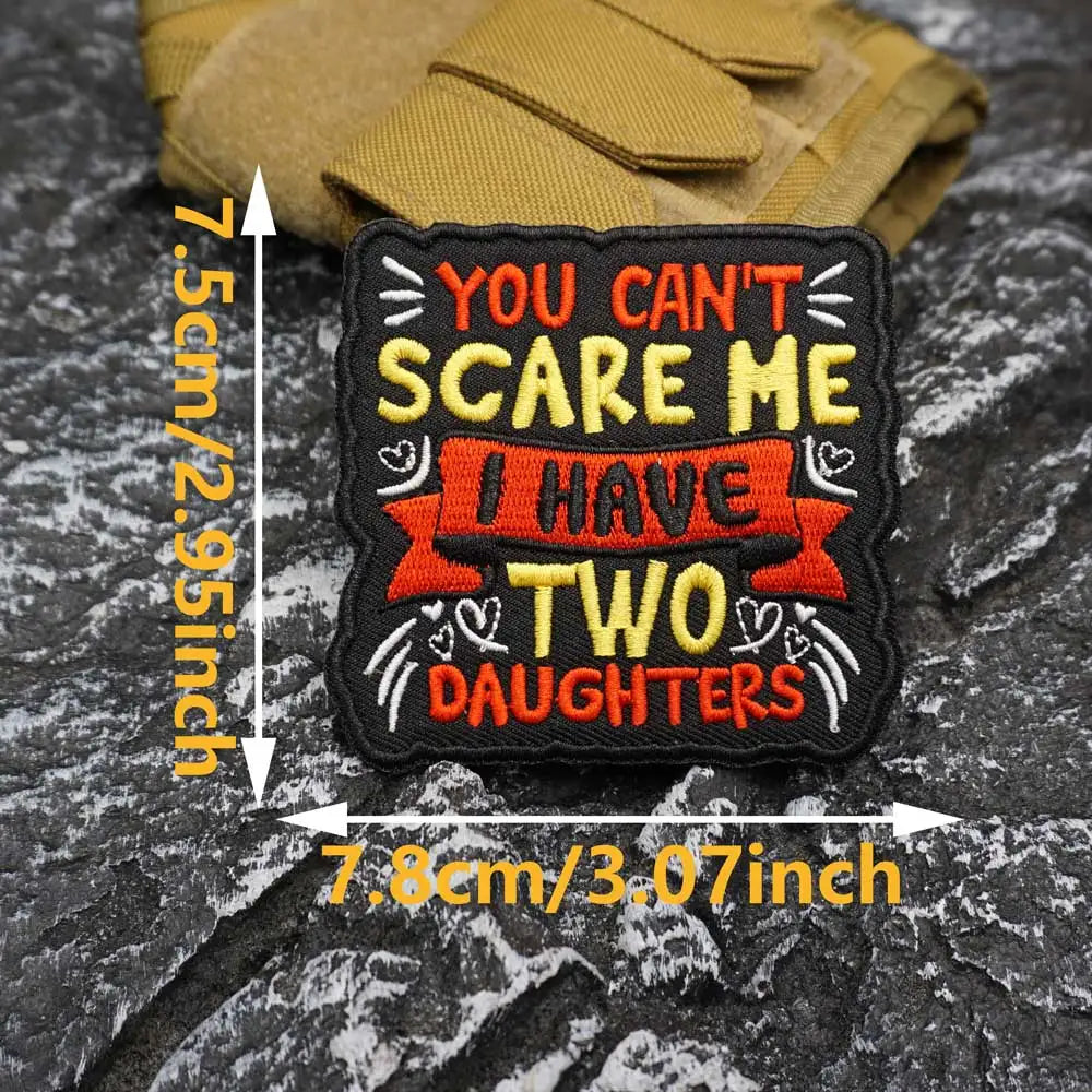 YOU CAN'T SCARE ME Embroidered Patch Iron on / Sew Applique Patches