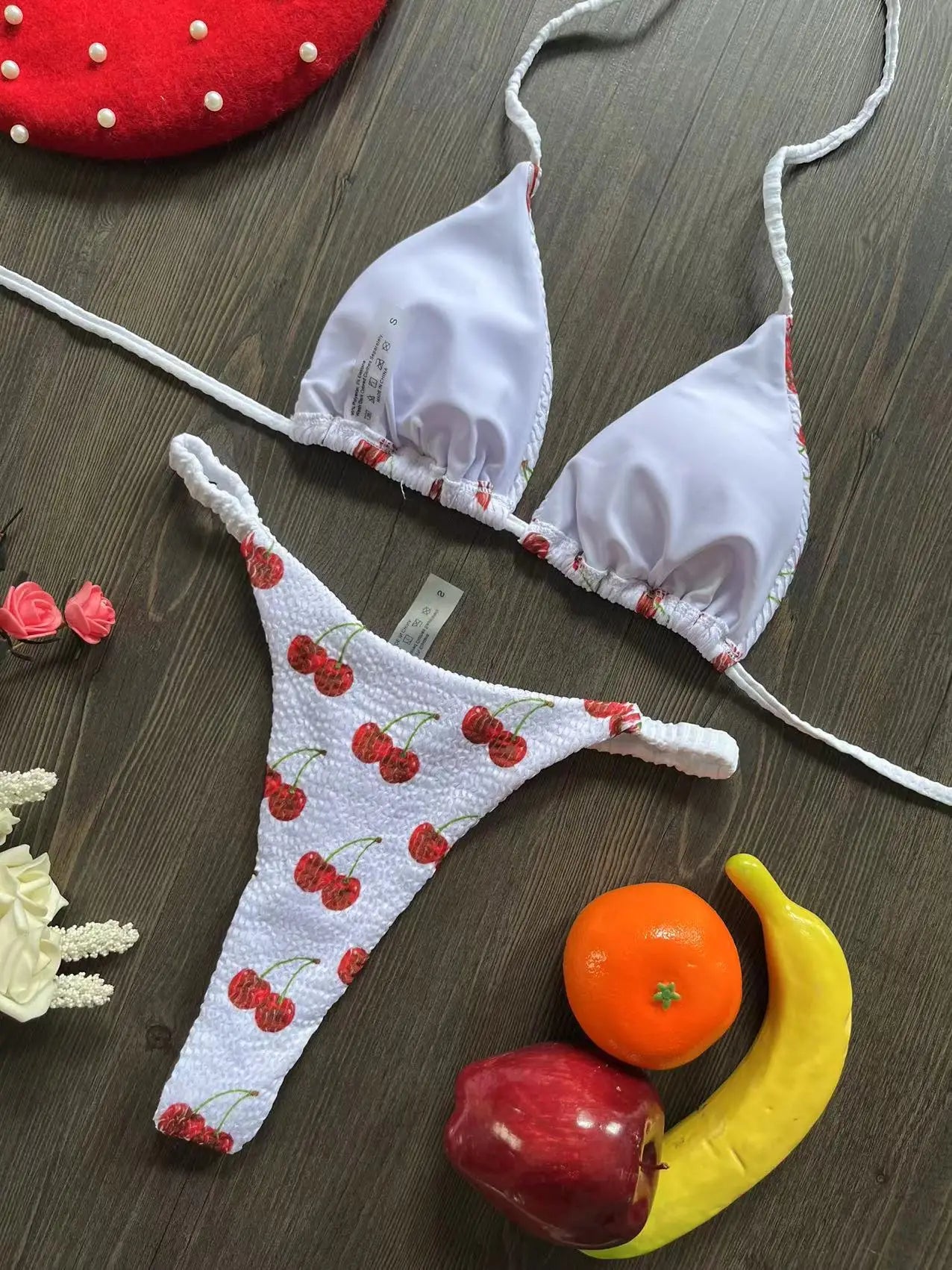 Women's Bikini Split Print Swimwear Fashion G-string Beach Swimsuit Suit