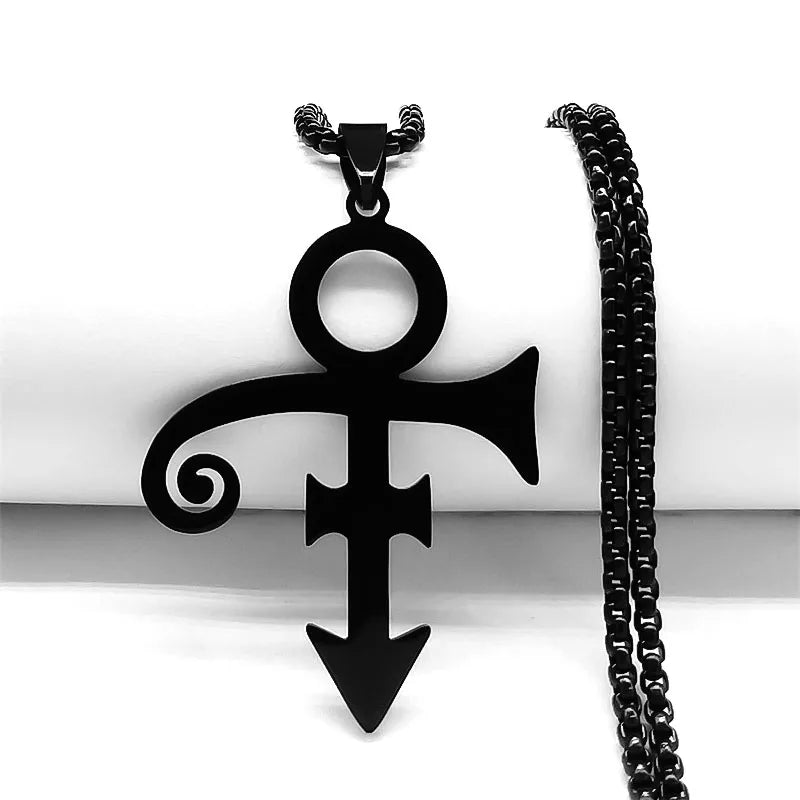 Artist Love Symbol Prince RIP Memorial Symbol Love Logo Steampunk Stainless Steel Necklace