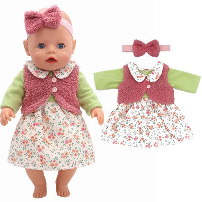 18 Inch 43cm Baby American Og Girl Doll Toys Costume Clothes