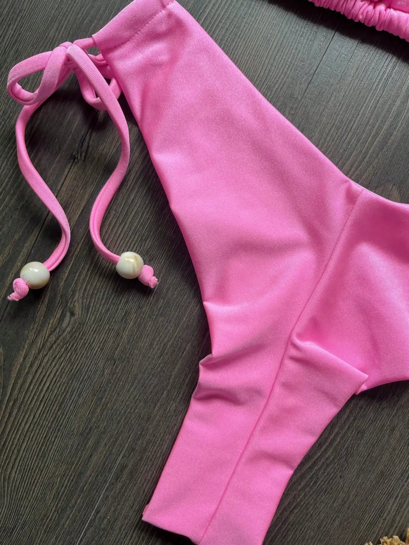 Sexy Bikini Women Pink Halter Push Up Bra Thong Swimsuit Beach Bathing Swimwear Suit