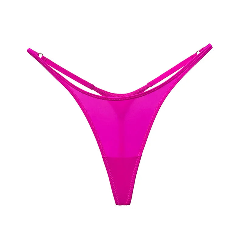 Ice Slik Low Waist Women G String Leopard Flower Panties Briefs Thong T-back Underwear
