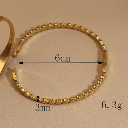 New Floral Blue Zircon Lentil Design 18K Gold Plated Stainless Steel Women's Bracelet Jewelry