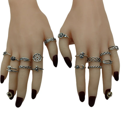 20pcs/Lot Wholesale Antique Vintage Design Finger Rings Set Mix Styles