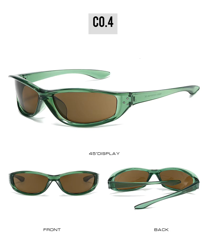 Men Women Classic Punk Wrap Around Vintage Fashion Sport UV400 Sunglasses Goggles