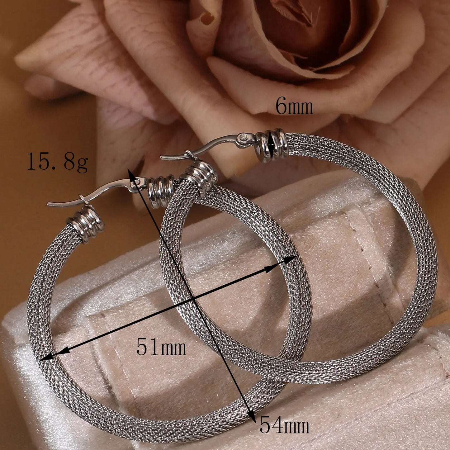 Fashionable 18K Gold-Plated Stainless Steel Women's Earrings Gifts