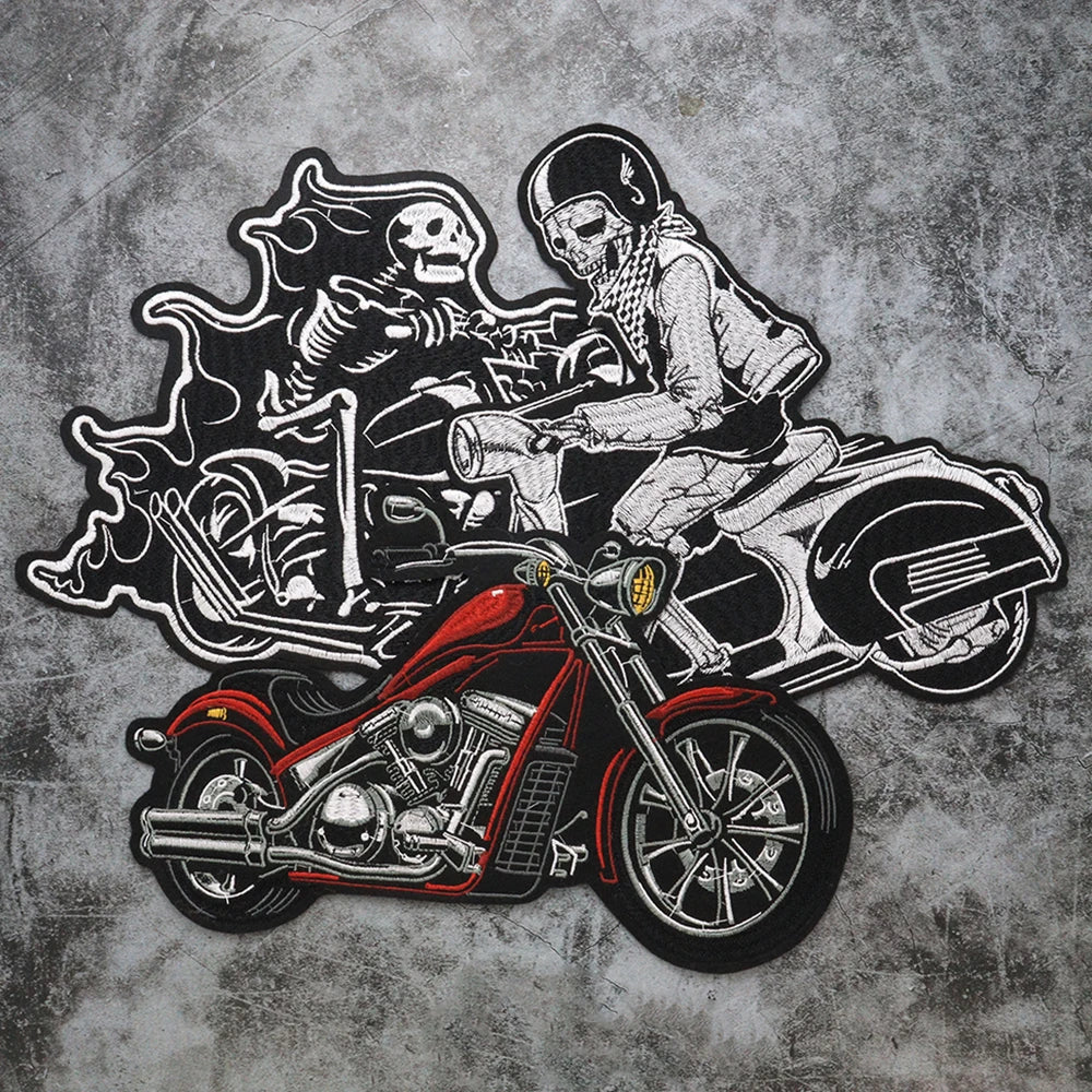 Independent Biker Rider Embroidery Patch Appliques Iron on Patches Badge Clothes Sewing