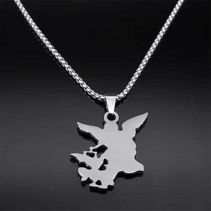 Women Men Stainless Steel Saint Protection St Archangel Michael Chain Necklace