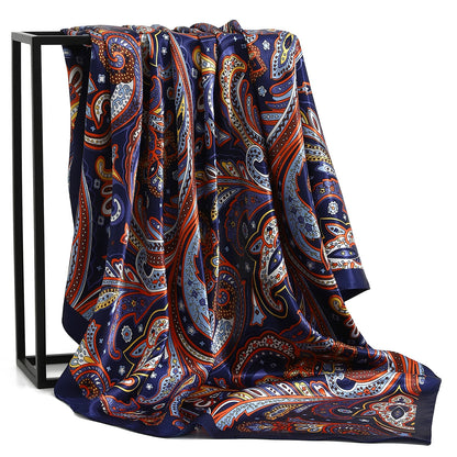 90*90cm Women Four Seasons Square Silk Satin Bandana Wrap Shawl Scarves Scarfs ggk7