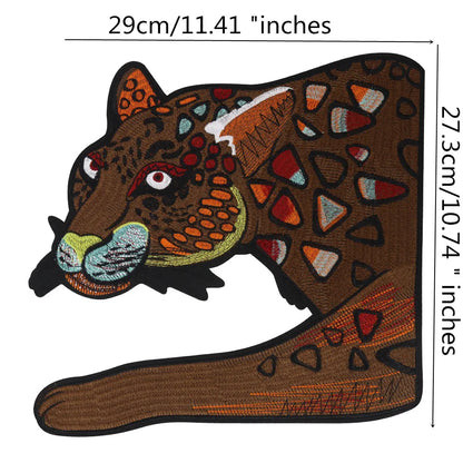 Embroidery Domineering Large Leopard patch Sew on Applique clothes DIY Craft