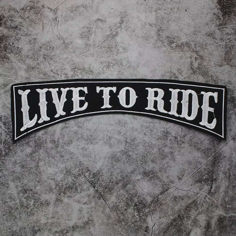 Letter Punk Skull Patch Biker Rock Large Embroidered Patch Appliques Iron on Patches Badge Clothes Sewing