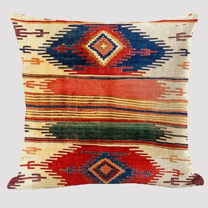 Luxury Plush Both Sides Print Bohemian Patterns Kilim Carpet Cushions Case Sofa Pillowcase Decor