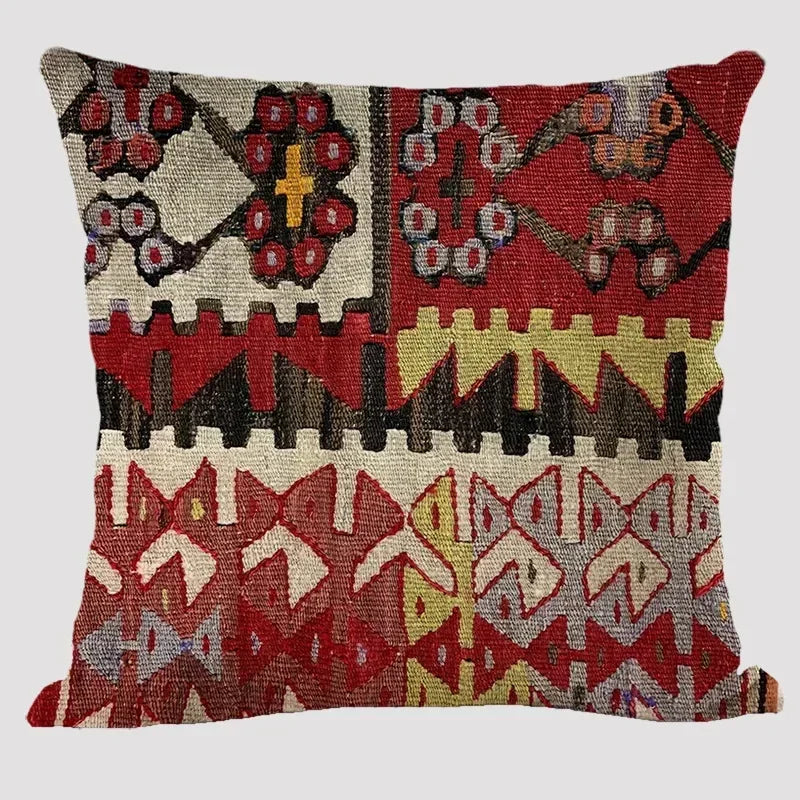 Luxury Plush Both Sides Print Bohemian Patterns Kilim Carpet Cushions Case Sofa Pillowcase Decor