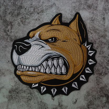 1Set Lion Dog Embroidery Patch Appliques Iron on Patches Badge Clothes Sewing
