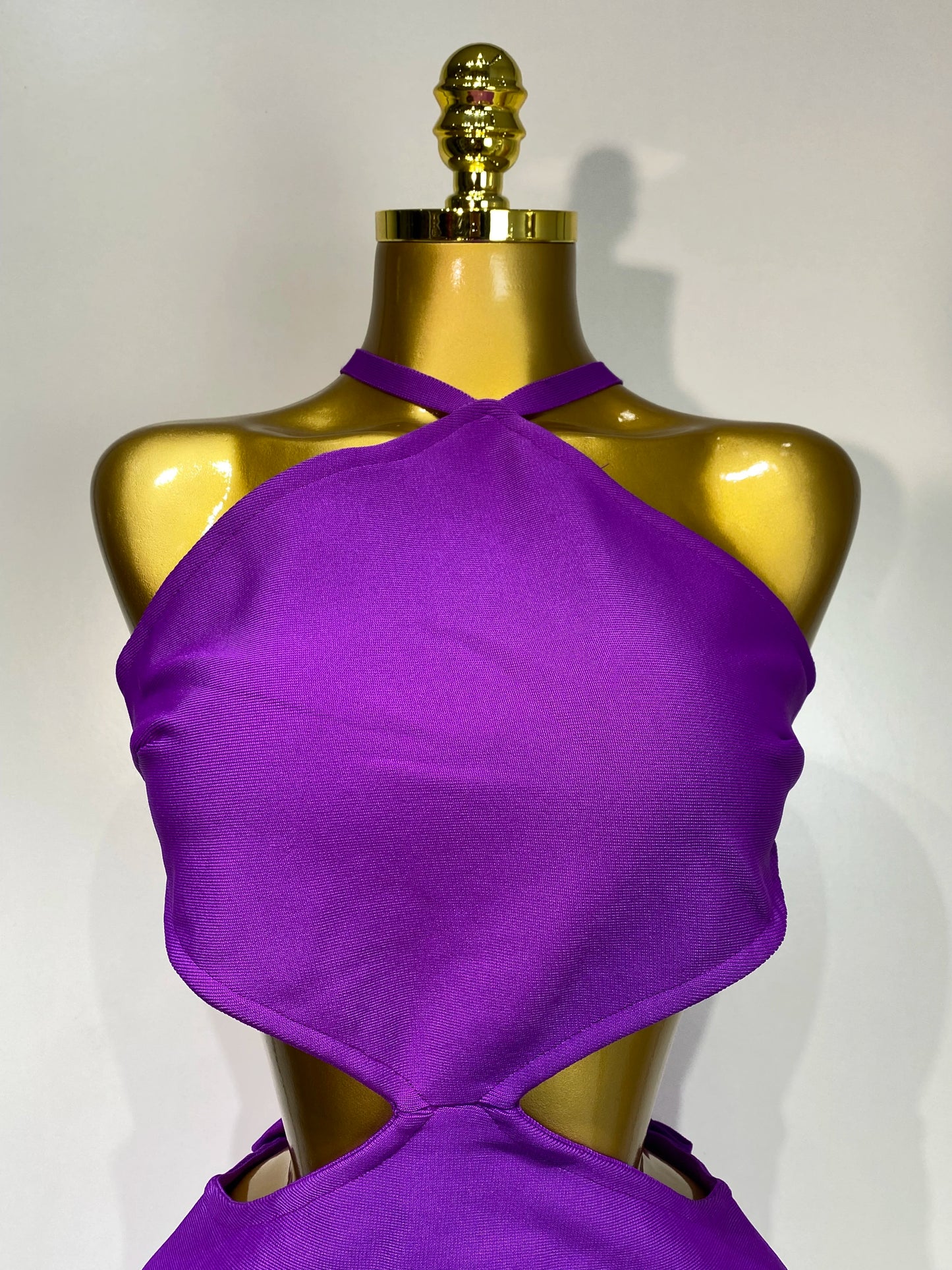 Sexy Backless Cut Out Bow Tie Bandage Celebrity Evening Party Birthday Dress