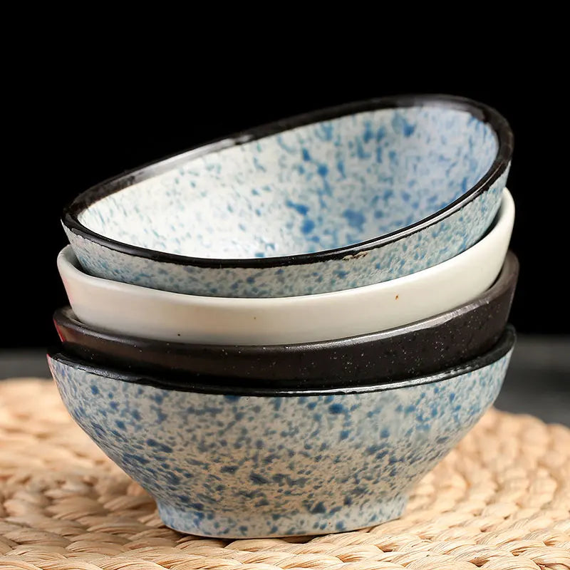 4 Inch Japanese-style Ceramic Disc Dip Sauce Bowl Dish 80ML Retro Plate