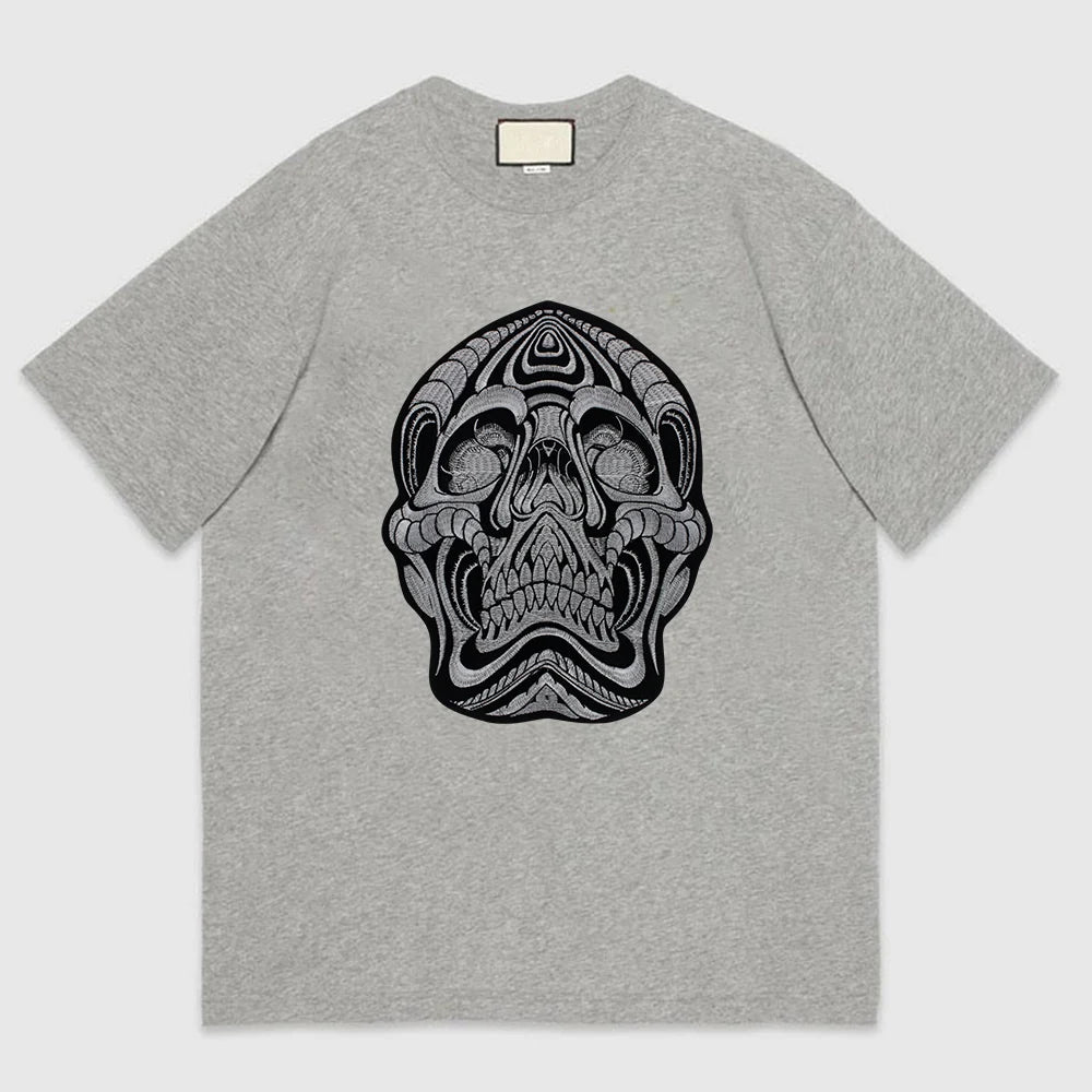Large Size Skull Embroidered Patch for Clothes Patches Iron on Sew on Badges Appliques