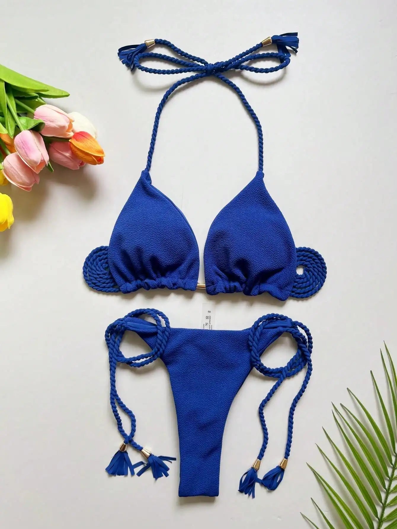 Sexy solid color women's bikini swimsuit two-piece beach Swimwear bikini suit