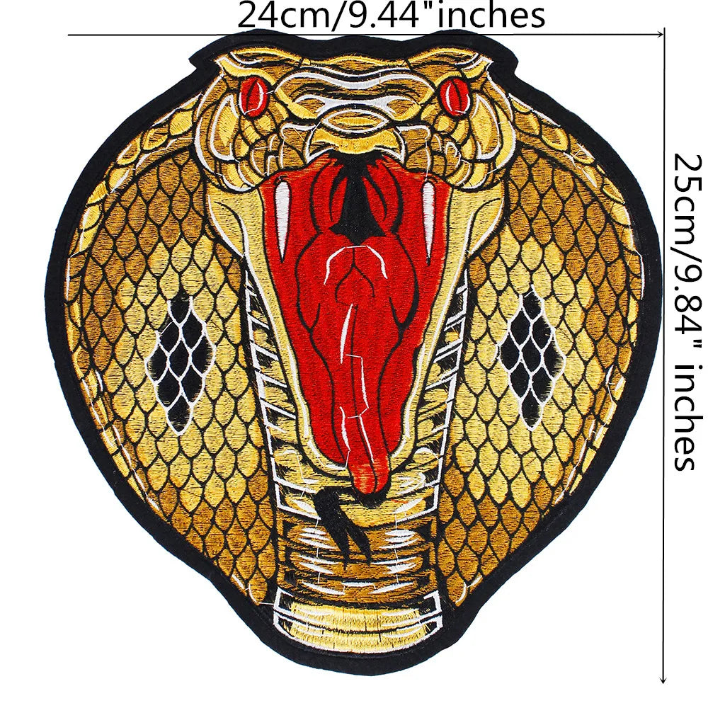 Animal Dragon Face Embroidery Patch Appliques Iron on Patches Badge Clothes Sewing