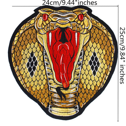 Animal Dragon Face Embroidery Patch Appliques Iron on Patches Badge Clothes Sewing
