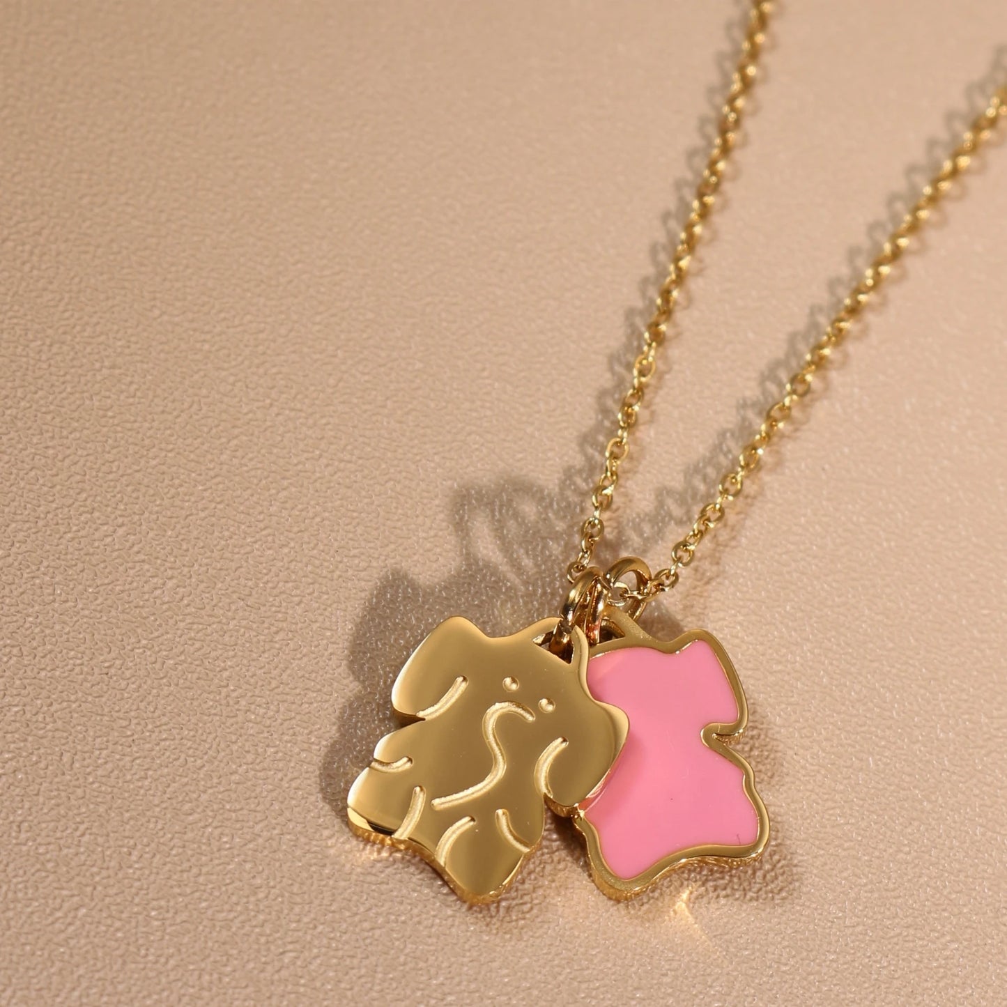 Women's Elephant Stainless Steel 18k Gold Plated Pendant Necklace