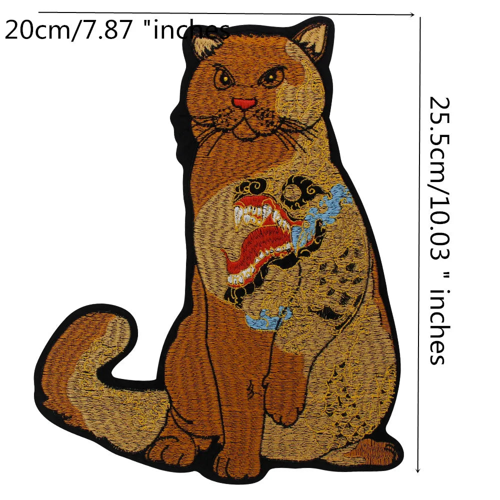 Catfish Embroidery Motif Patch Appliques Iron on Patches Badge Clothes Sewing