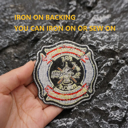 PARIS OPERATIONS DE SECOURS FIRE RESCUE Embroidered Patch  Iron-On Sewing Clothes Patches Applique