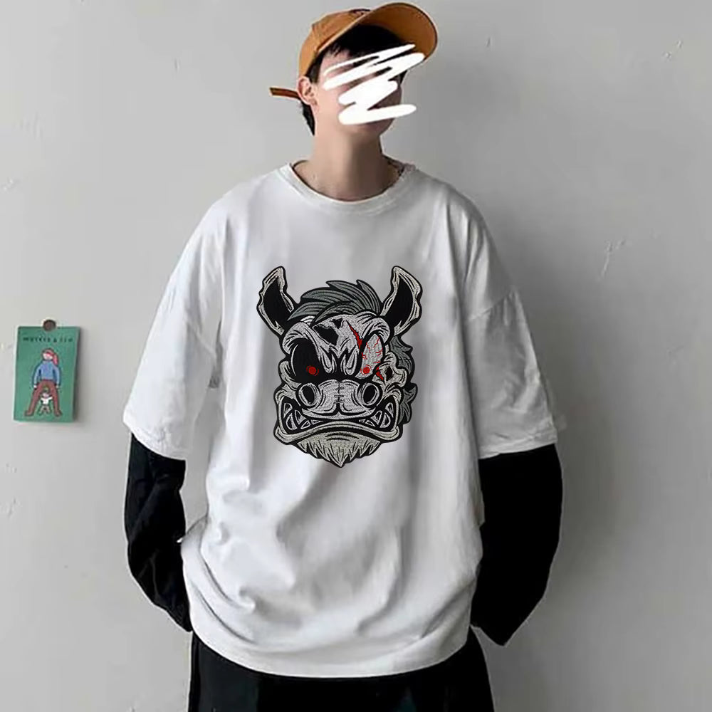 Male Wizard Beast Monster Fairytale Embroidery Patch Appliques Iron on Patches Badge Clothes Sewing
