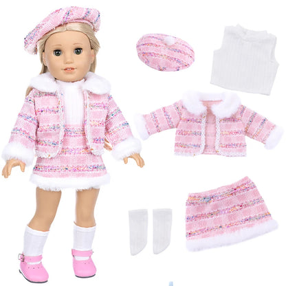 18 Inch Girl Coat Dress Baby Doll Gift Toys Clothes
