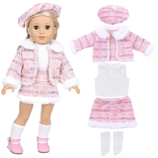 18 Inch Girl Coat Dress Baby Doll Gift Toys Clothes