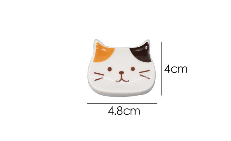 Tiny Japanese Cute Cat Creative Ceramic Dish Porcelain Dipping Saucer Snack Plate Tableware