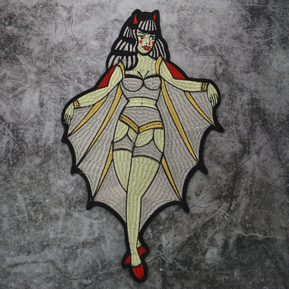 Embroidery Sexy Girls Patch Appliques Iron on Patches Badge Clothes Sewing