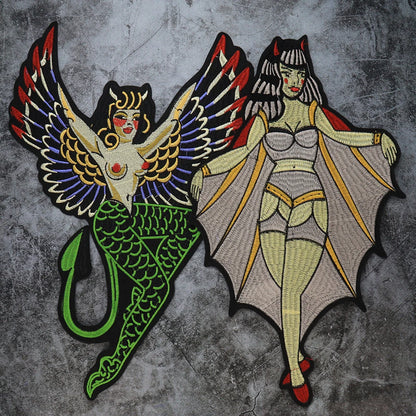 Embroidery Sexy Girls Patch Appliques Iron on Patches Badge Clothes Sewing