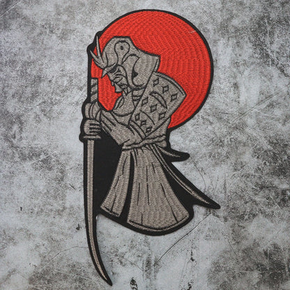 Japan Samurai Embroidery Double Sword Vikings Warrior Military Armband Tactical Emblem Patch Appliques Iron on Patches Badge Clothes Sewing