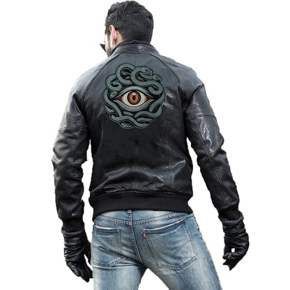 Large Embroidered Animal Multi Headed Snake Eyes Patch Iron on Clothes Patches DIY Biker Badge