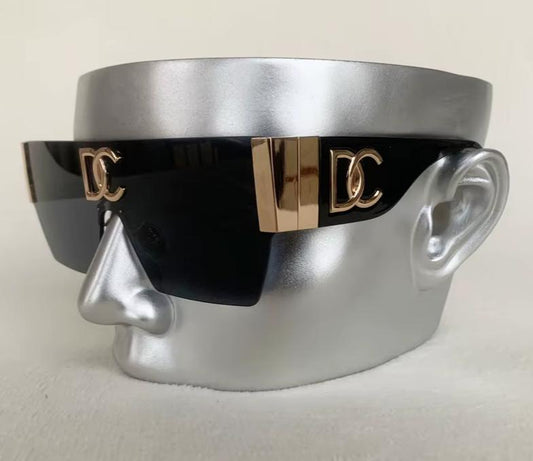 Men Women Oversized Square Designer Sports Driving Gradient Colored Sunglasses Uv400