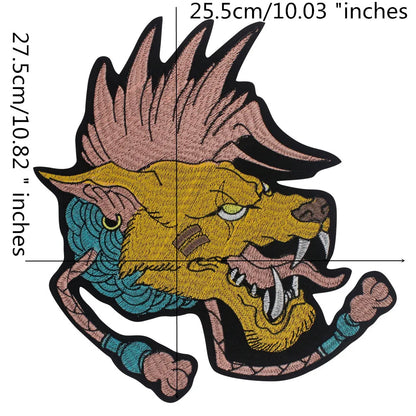 Toad Crow Foxes Dog Animal Embroidery Patch Applique Punk patches for clothing Iron On badges