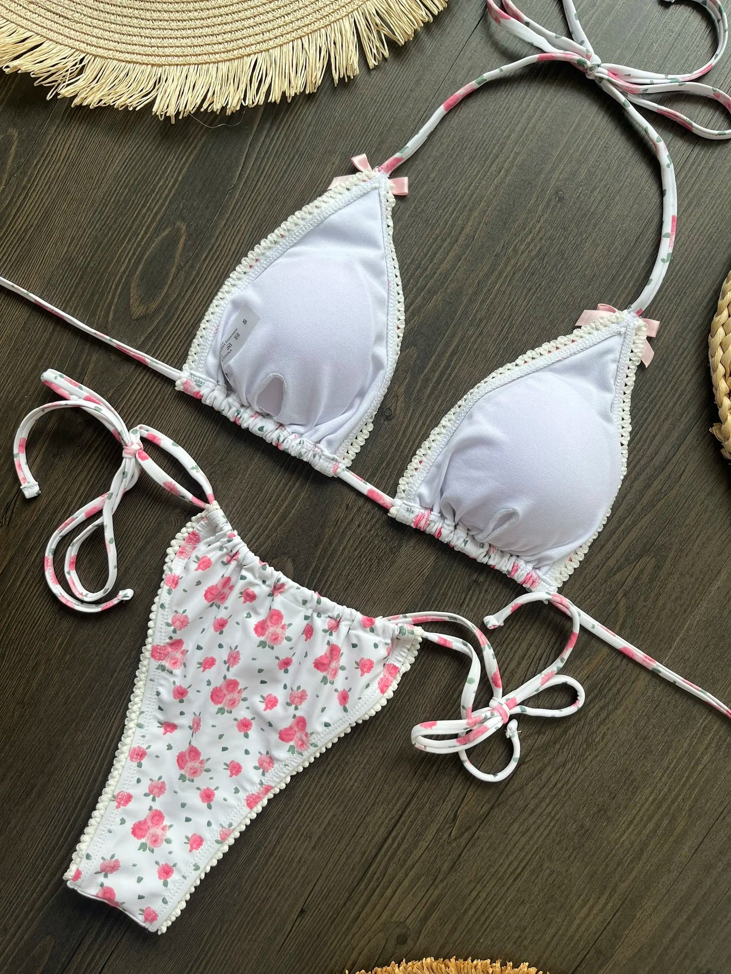 Two Pieces Micro Bikini Push Up Women Sexy Swimwear Brazilian Bikini Set Thong Swimsuit